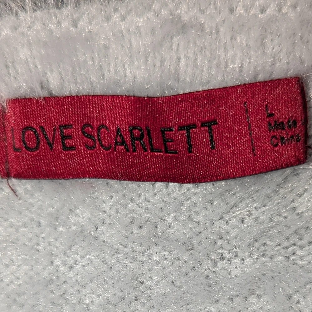 Love Scarlett Brand‎ Light Blue Fuzzy Knit Top